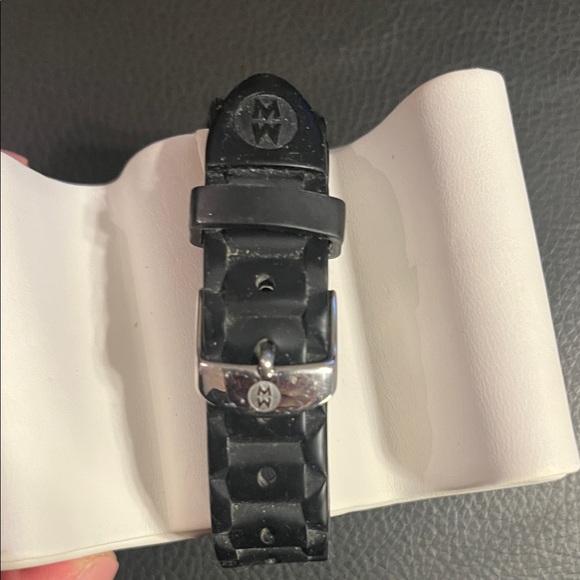 Michele Black and Silver Tahitian Jelly Chronograph Watch - Picture 6 of 6